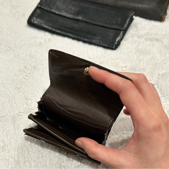 Louis Vuitton Wallets Monogram Black Epi Damier Ebene Damaged Worn - Picture 4 of 15